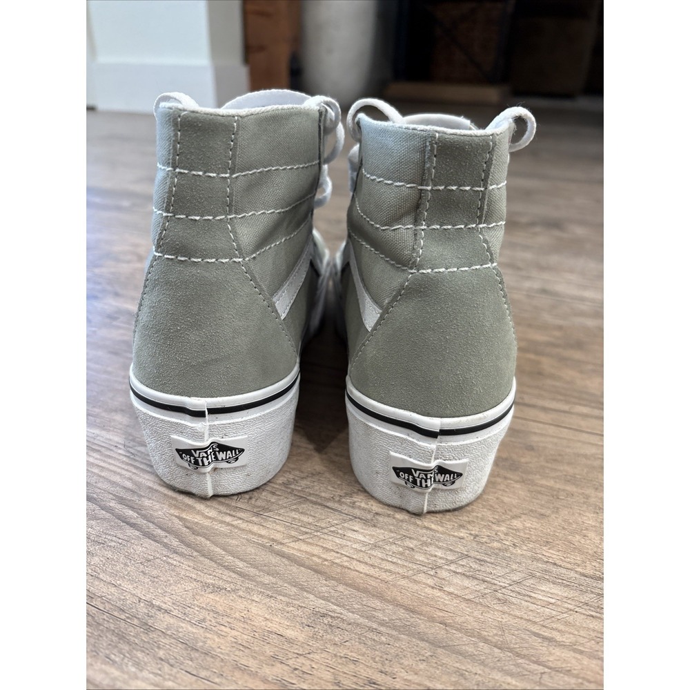 Vans Sk8-Hi VN0A4U3B8SU Sage Green Suede Canvas Women's Size 7 - Picture 6 of 10